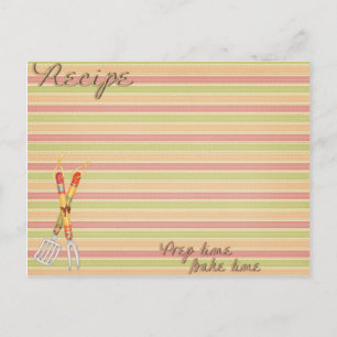 Tarjeta de recetas de verano