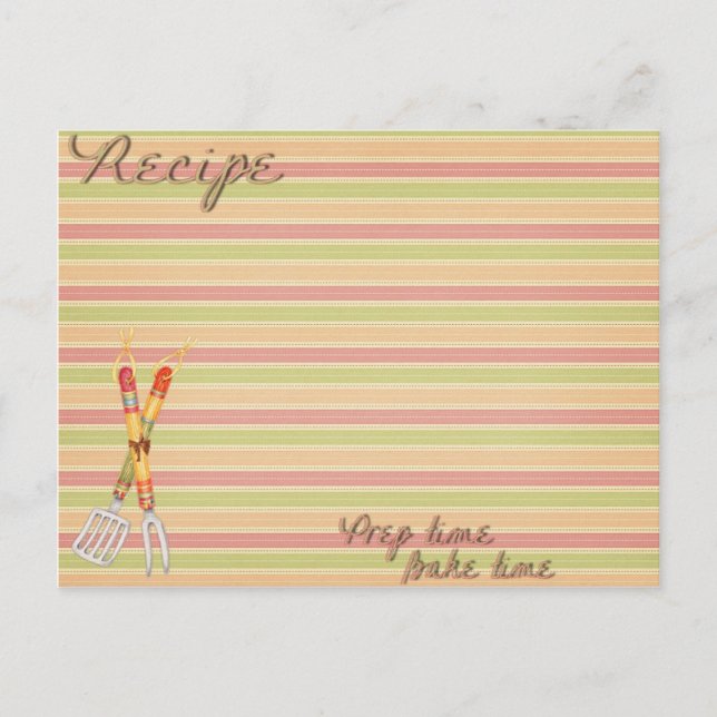 Tarjeta de recetas de verano (Anverso)
