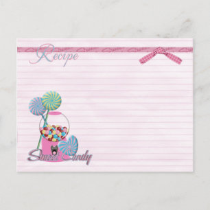 tarjeta de recetas dulces de caramelo