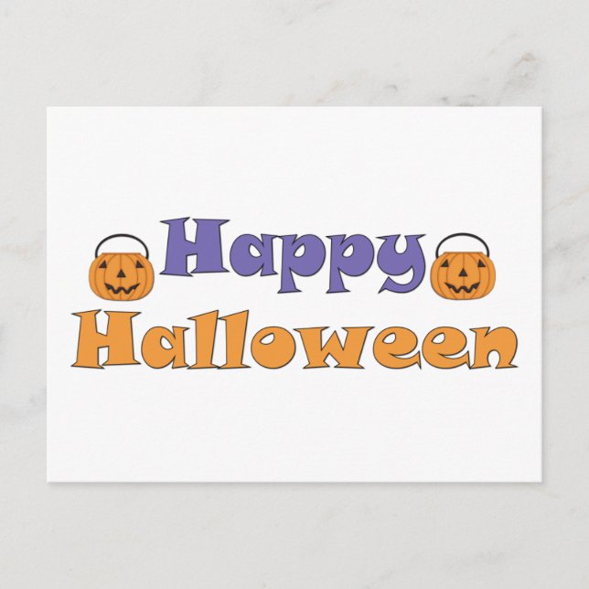 Tarjeta de recetas Happy Halloween Pumpkins (Anverso)