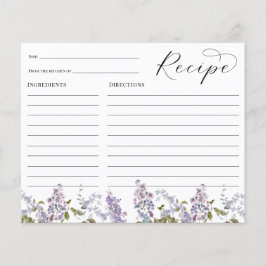 Tarjeta de recetas Lavender and Lilacs