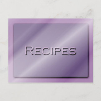 Tarjeta de recetas moradas
