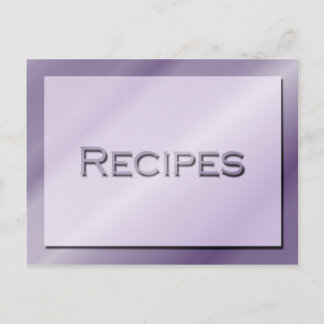 Tarjeta de recetas moradas