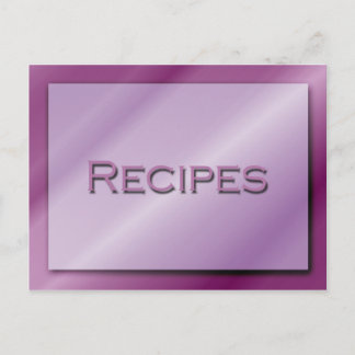 Tarjeta de recetas moradas