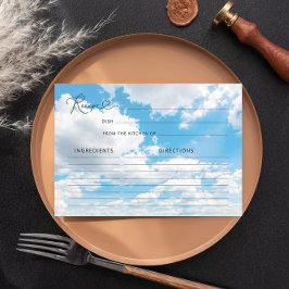 Tarjeta de recetas Nueve Novias de Ducha para Nube