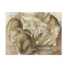 Tarjeta de recetas para conejillos navidades