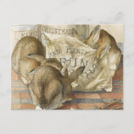 Tarjeta de recetas para conejillos navidades