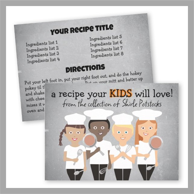 Tarjeta de recetas para libros de cocina adaptados (Subido por el creador)