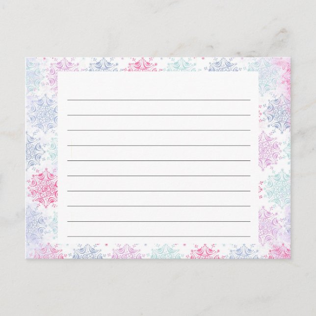 Tarjeta de recetas para Navidades cubiertos por Sn (Anverso)