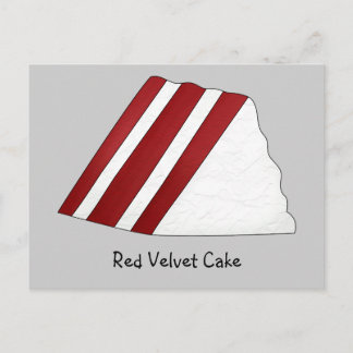 Tarjeta de recetas para pasteles de terciopelo roj