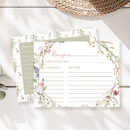 Tarjeta de recetas para Petales y Ducha Bridal Pro