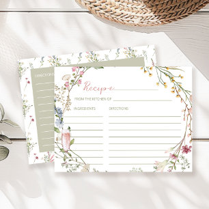 Tarjeta de recetas para Petales y Ducha Bridal Pro
