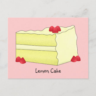 Tarjeta de recetas para torta de limón