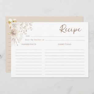 Tarjeta de Recetas Perlas y Prosecco