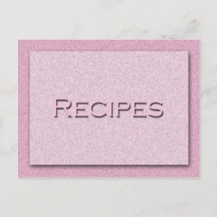 Tarjeta de recetas rosadas