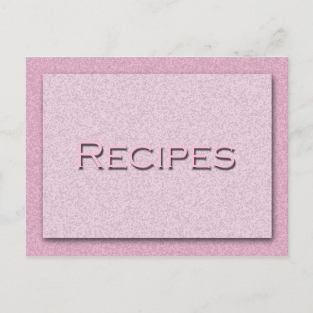 Tarjeta de recetas rosadas (Anverso)