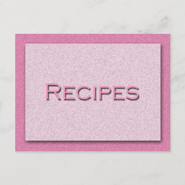 Tarjeta de recetas rosadas (Anverso)