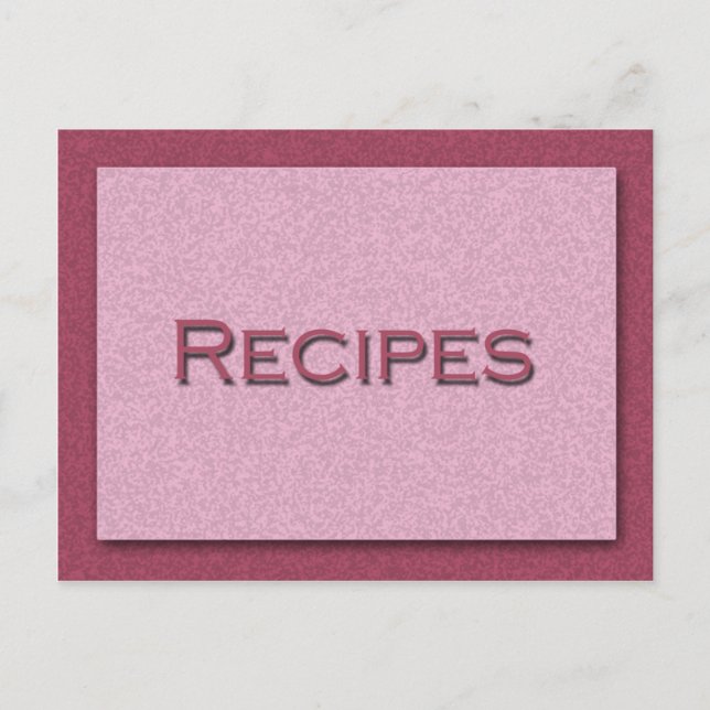 Tarjeta de recetas rosadas (Anverso)