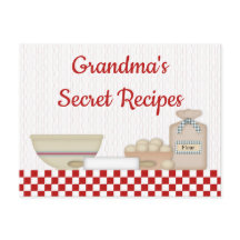 Tarjeta de recetas secretas de la abuela
