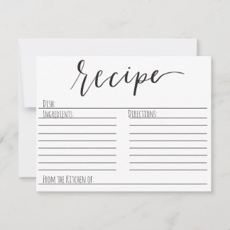 tarjeta de recetas simple