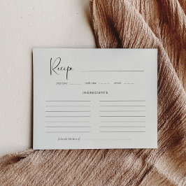 Tarjeta de recetas verde sabio elegante y moderna