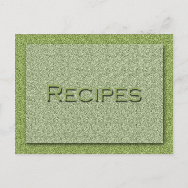 Tarjeta de recetas verdes (Anverso)