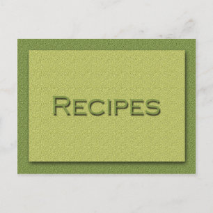 Tarjeta de recetas verdes