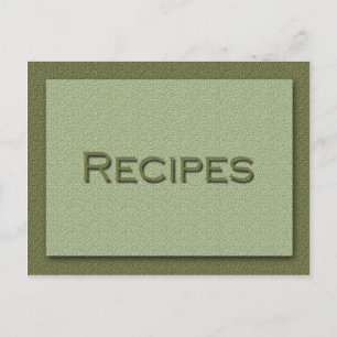 Tarjeta de recetas verdes