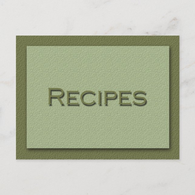 Tarjeta de recetas verdes (Anverso)