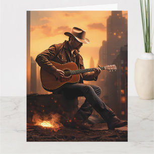 TARJETA DE RECIBIMIENTO DE AÑO Feliz para Cowboy U