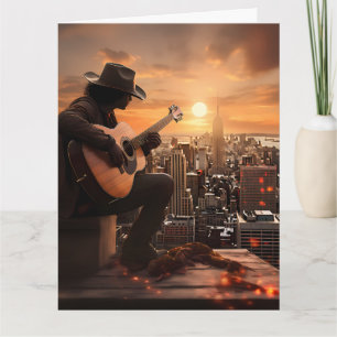 TARJETA DE RECIBIMIENTO DE AÑO Feliz para Cowboy U