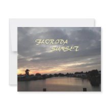 TARJETA DE RECIBIMIENTO DE FLORIDA SUNSET