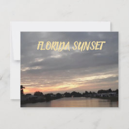 TARJETA DE RECIBIMIENTO DE FLORIDA SUNSET