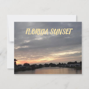 TARJETA DE RECIBIMIENTO DE FLORIDA SUNSET