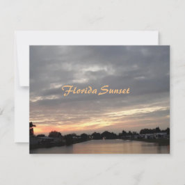 TARJETA DE RECIBIMIENTO DE FLORIDA SUNSET
