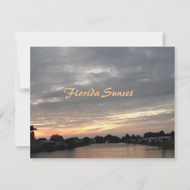 TARJETA DE RECIBIMIENTO DE FLORIDA SUNSET (Anverso)