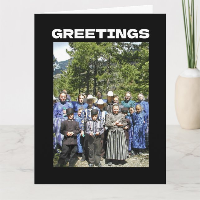 TARJETA DE RECIBIMIENTO DE GRACIAS AMISH (Anverso)