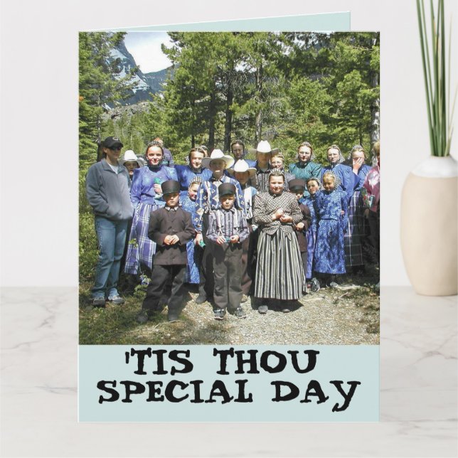 TARJETA DE RECIBIMIENTO DE HUMOR DE AMISH BIRTHDAY (Anverso)