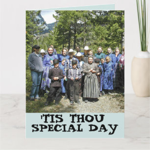 TARJETA DE RECIBIMIENTO DE HUMOR DE AMISH BIRTHDAY