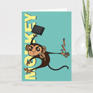 TARJETA DE RECIBIMIENTO DE MONKEY FUNNY