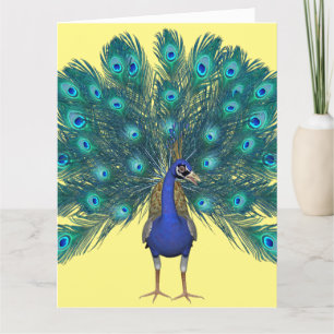 TARJETA DE RECIBIMIENTO DE PEACOCK ART BIG BIRTHDA
