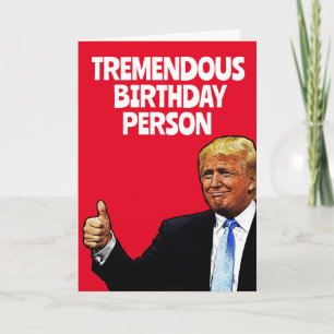 TARJETA DE RECIBIMIENTO DE TRUMP BIRTHDAY FUNNY