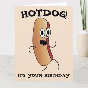 TARJETA DE RECIBIMIENTO DEL CUMPLEAÑOS DE HOT DOG 