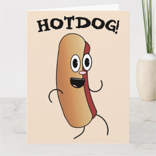 TARJETA DE RECIBIMIENTO DEL CUMPLEAÑOS DE HOT DOG
