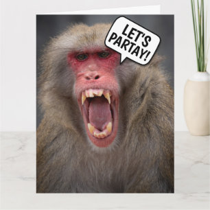 TARJETA DE RECIBIMIENTO DEL CUMPLEAÑOS DE MONKEY F