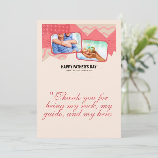 TARJETA DE RECIBIMIENTO DEL DESARROLLO DEL PADRE (Anverso de pie)