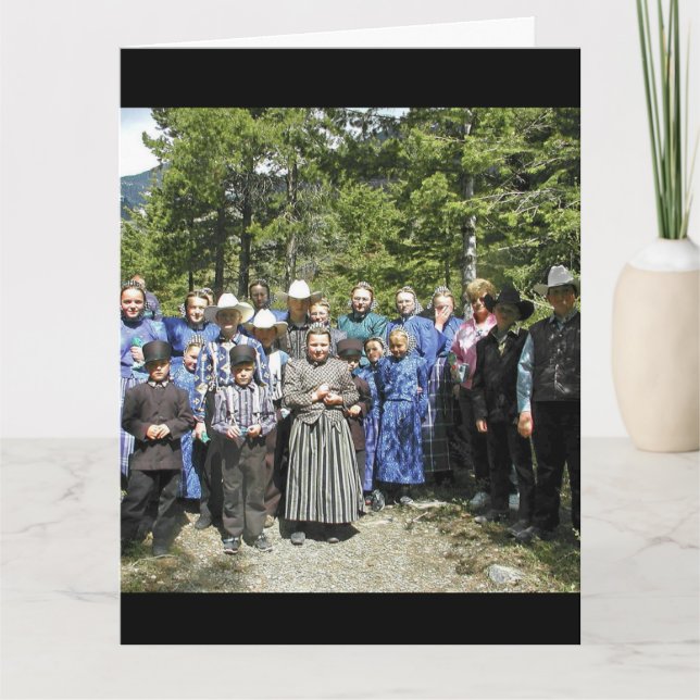 TARJETA DE RECIBIMIENTO DEL GRAN CUMPLEAÑOS AMISH  (Anverso)