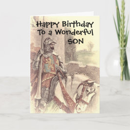 TARJETA DE RECIBIMIENTO PARA NIÑOS DE KNIGHT