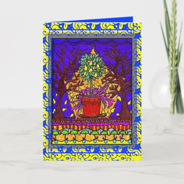 TARJETA DE RECIBIMIENTO "PEAR TREE" (Anverso)