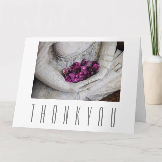 TARJETA DE RECIBIMIENTO PLANA:GRACIAS: BUDDHA (Anverso)